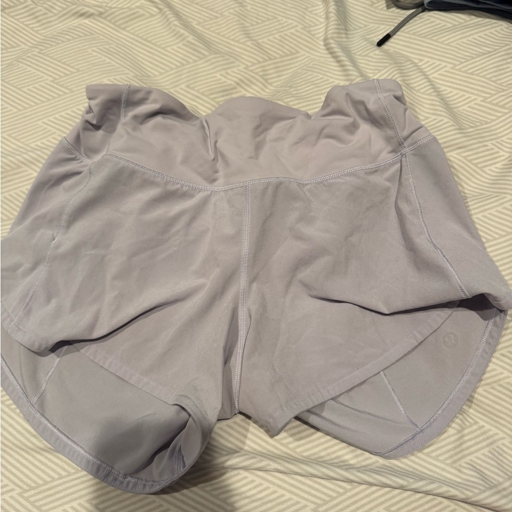 Lululemon Light Gray-Purple Athletic Shorts